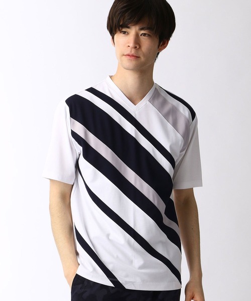 HIDEAWAYS NICOLE（ハイダウェイニコル）の「パネル切り替えTシャツ（Tシャツ/カットソー・メンズ・ホワイト/その他1/ネイビー/その他2/ブラック/その他3・X-LARGE/LARGE/MEDIUM）」の6枚目の写真