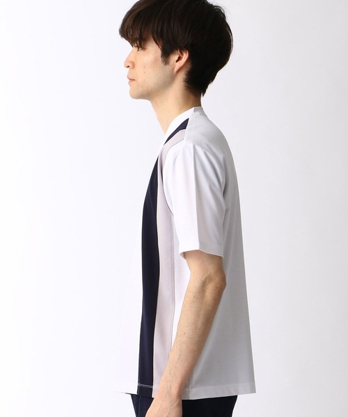 HIDEAWAYS NICOLE（ハイダウェイニコル）の「パネル切り替えTシャツ（Tシャツ/カットソー・メンズ・ホワイト/その他1/ネイビー/その他2/ブラック/その他3・X-LARGE/LARGE/MEDIUM）」の9枚目の写真
