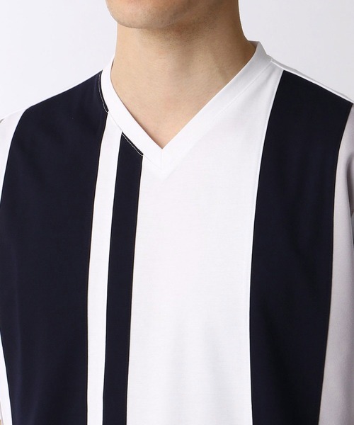 HIDEAWAYS NICOLE（ハイダウェイニコル）の「パネル切り替えTシャツ（Tシャツ/カットソー・メンズ・ホワイト/その他1/ネイビー/その他2/ブラック/その他3・X-LARGE/LARGE/MEDIUM）」の16枚目の写真