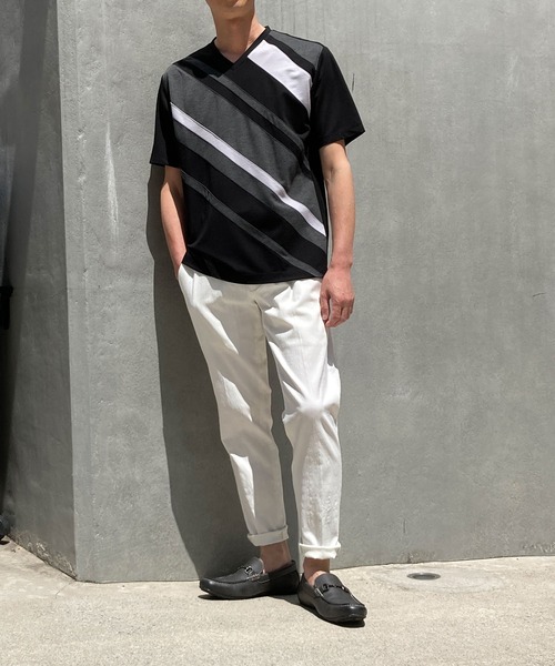 HIDEAWAYS NICOLE（ハイダウェイニコル）の「パネル切り替えTシャツ（Tシャツ/カットソー・メンズ・ホワイト/その他1/ネイビー/その他2/ブラック/その他3・X-LARGE/LARGE/MEDIUM）」の7枚目の写真