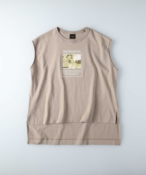 RAG MACHINE（ラグマシーン）の「【RAG MACHINE】フォトプリントノースリーブ（タンクトップ・レディース・ベージュ/ブラック/ホワイト・L/M）」の13枚目の写真