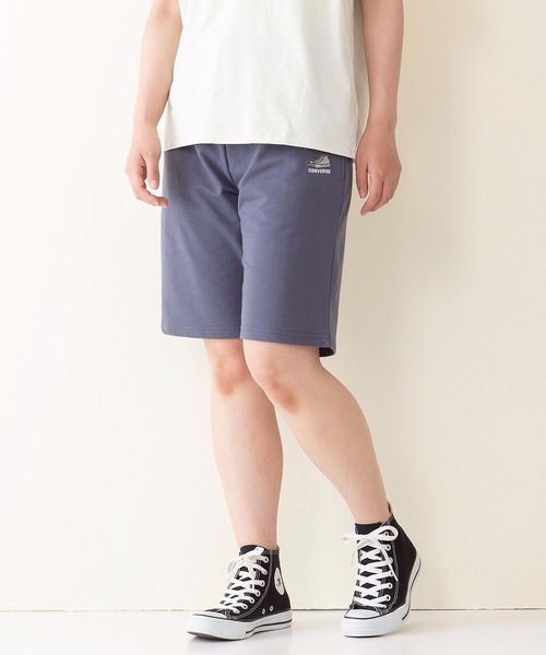 CONVERSE(コンバース)の「【CONVERSE/コンバース】ミニ裏毛ハーフパンツ ワンポイント刺繍ショーツ(その他パンツ・レディース・ブラック/スカイブルー/ライトグレー/杢グレー・LARGE/MEDIUM)」の4枚目の写真
