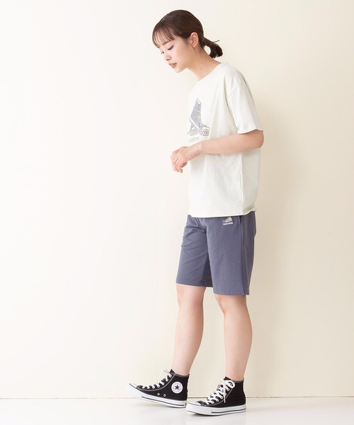 CONVERSE(コンバース)の「【CONVERSE/コンバース】ミニ裏毛ハーフパンツ ワンポイント刺繍ショーツ(その他パンツ・レディース・ブラック/スカイブルー/ライトグレー/杢グレー・LARGE/MEDIUM)」の15枚目の写真