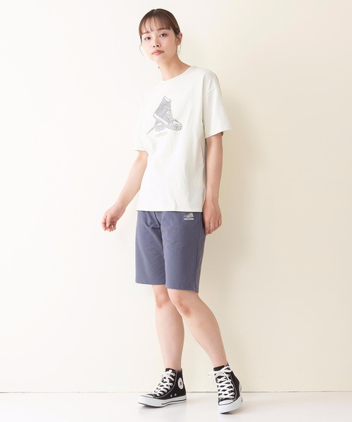 CONVERSE(コンバース)の「【CONVERSE/コンバース】ミニ裏毛ハーフパンツ ワンポイント刺繍ショーツ(その他パンツ・レディース・ブラック/スカイブルー/ライトグレー/杢グレー・LARGE/MEDIUM)」の14枚目の写真