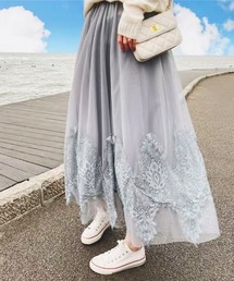 Futier land | 裾レースチュールスカート(スカート)