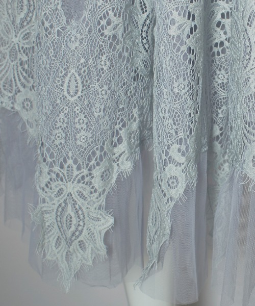 Futier land（フューティアランド）の「裾レースチュールスカート（スカート・レディース・アイボリー/ブラック/グレー・FREE）」の10枚目の写真