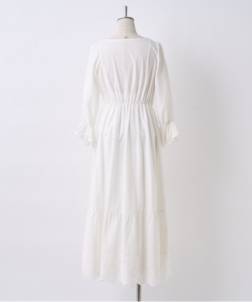 one after another NICE CLAUP（ワンアフターアナザーナイスクラップ）の「【ZOZOTOWN限定】カットワークレースワンピース（ワンピース・レディース・オフホワイト/ブラック/ベージュ/ミント/レモンイエロー/サックスブルー・FREE）」の12枚目の写真