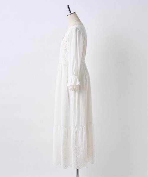 one after another NICE CLAUP（ワンアフターアナザーナイスクラップ）の「【ZOZOTOWN限定】カットワークレースワンピース（ワンピース・レディース・オフホワイト/ブラック/ベージュ/ミント/レモンイエロー/サックスブルー・FREE）」の20枚目の写真