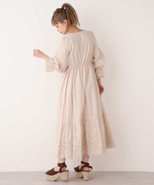 one after another NICE CLAUP（ワンアフターアナザーナイスクラップ）の「【ZOZOTOWN限定】カットワークレースワンピース（ワンピース・レディース・オフホワイト/ブラック/ベージュ/ミント/レモンイエロー/サックスブルー・FREE）」の14枚目の写真