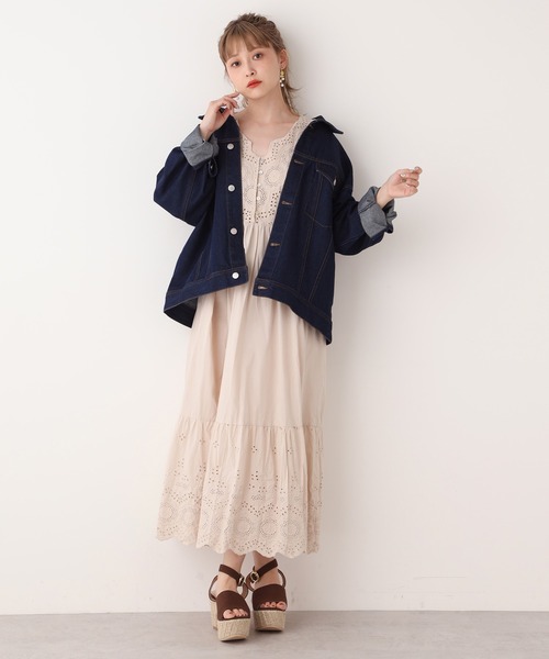 one after another NICE CLAUP（ワンアフターアナザーナイスクラップ）の「【ZOZOTOWN限定】カットワークレースワンピース（ワンピース・レディース・オフホワイト/ブラック/ベージュ/ミント/レモンイエロー/サックスブルー・FREE）」の18枚目の写真