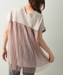 INTERPLANET | ＢＡＣＫプリーツチュールニットプルオーバー(ニット/セーター)