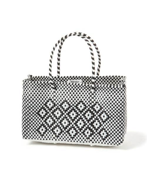 mysty woman(ミスティウーマン)の「【HANDMADE】メルカドバッグ 947063(かごバッグ・レディース・ブラック/オレンジ・FREE)」の2枚目の写真