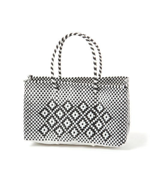 mysty woman(ミスティウーマン)の「【HANDMADE】メルカドバッグ 947063(かごバッグ・レディース・ブラック/オレンジ・FREE)」の4枚目の写真