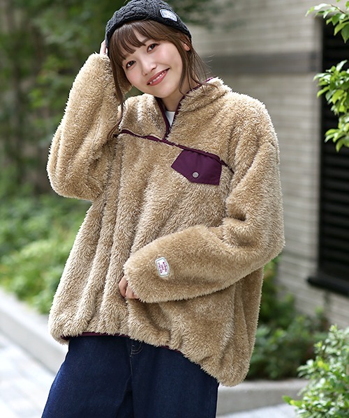 チチカカ(チチカカ)の「ティディフリースプルオーバー(その他トップス・レディース・ベージュ/パープル/ライム・FREE)」の2枚目の写真