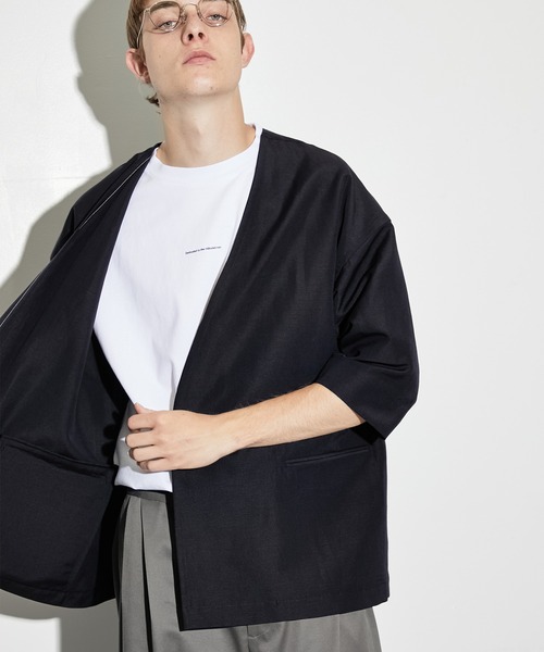 PUBLIC TOKYO（パブリックトウキョウ）の「タイロッケンレイヤードカーデ（カーディガン/ボレロ・メンズ・ネイビー/ブラウン・1/2）」の17枚目の写真
