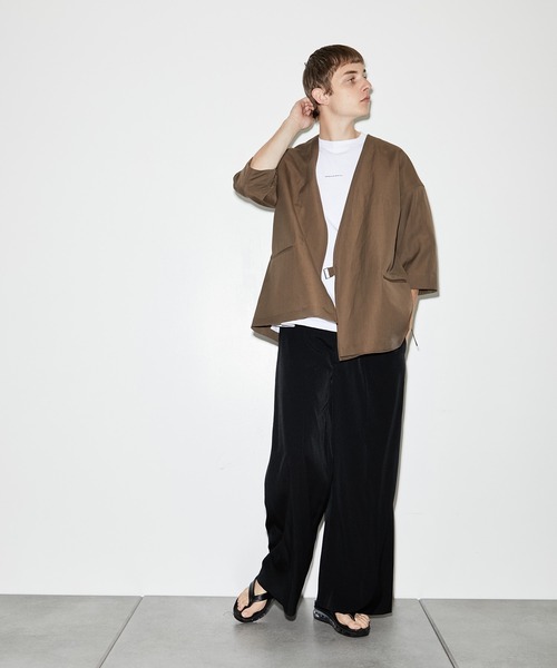 PUBLIC TOKYO（パブリックトウキョウ）の「タイロッケンレイヤードカーデ（カーディガン/ボレロ・メンズ・ネイビー/ブラウン・1/2）」の8枚目の写真