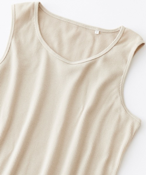 Anchor Smith（アンカー スミス）の「ワッフル レイヤード オーバーロングタンクトップ（タンクトップ・メンズ・パープル系その他/カーキ/チャコール/ベージュ/ブラック/グリーン系その他/ヘザーグレー/ブルー系その他/アイボリー/ネイビー・L/M/S）」の5枚目の写真