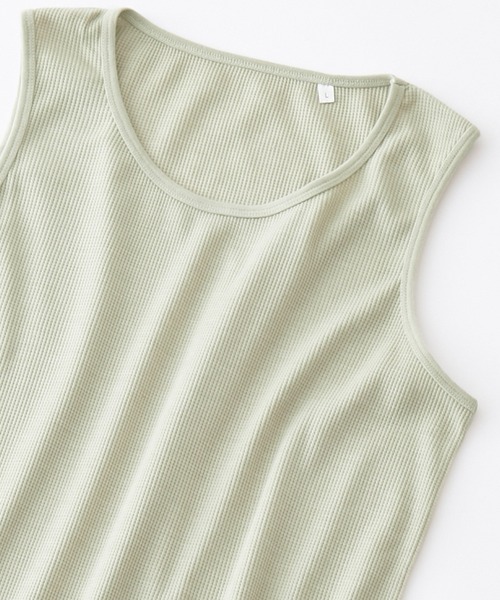 Anchor Smith（アンカー スミス）の「ワッフル レイヤード オーバーロングタンクトップ（タンクトップ・メンズ・パープル系その他/カーキ/チャコール/ベージュ/ブラック/グリーン系その他/ヘザーグレー/ブルー系その他/アイボリー/ネイビー・L/M/S）」の7枚目の写真