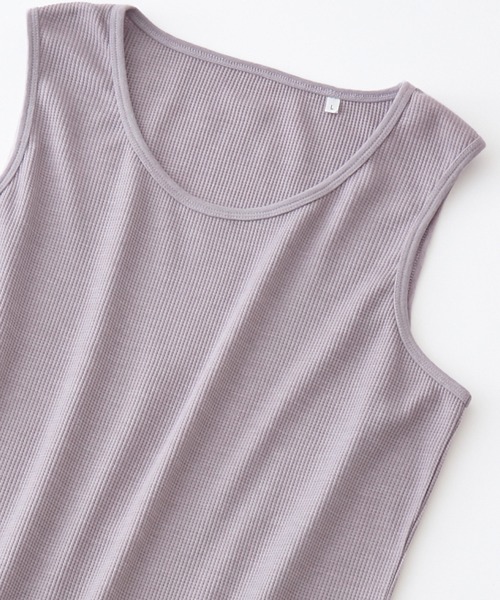 Anchor Smith（アンカー スミス）の「ワッフル レイヤード オーバーロングタンクトップ（タンクトップ・メンズ・パープル系その他/カーキ/チャコール/ベージュ/ブラック/グリーン系その他/ヘザーグレー/ブルー系その他/アイボリー/ネイビー・L/M/S）」の10枚目の写真