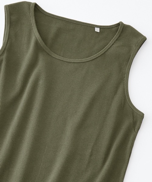 Anchor Smith（アンカー スミス）の「ワッフル レイヤード オーバーロングタンクトップ（タンクトップ・メンズ・パープル系その他/カーキ/チャコール/ベージュ/ブラック/グリーン系その他/ヘザーグレー/ブルー系その他/アイボリー/ネイビー・L/M/S）」の6枚目の写真