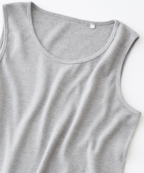 Anchor Smith（アンカー スミス）の「ワッフル レイヤード オーバーロングタンクトップ（タンクトップ・メンズ・パープル系その他/カーキ/チャコール/ベージュ/ブラック/グリーン系その他/ヘザーグレー/ブルー系その他/アイボリー/ネイビー・L/M/S）」の4枚目の写真