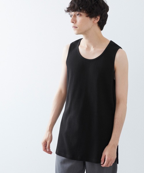 Anchor Smith（アンカー スミス）の「ワッフル レイヤード オーバーロングタンクトップ（タンクトップ・メンズ・パープル系その他/カーキ/チャコール/ベージュ/ブラック/グリーン系その他/ヘザーグレー/ブルー系その他/アイボリー/ネイビー・L/M/S）」の19枚目の写真