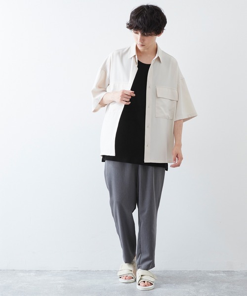 Anchor Smith（アンカー スミス）の「ワッフル レイヤード オーバーロングタンクトップ（タンクトップ・メンズ・パープル系その他/カーキ/チャコール/ベージュ/ブラック/グリーン系その他/ヘザーグレー/ブルー系その他/アイボリー/ネイビー・L/M/S）」の22枚目の写真