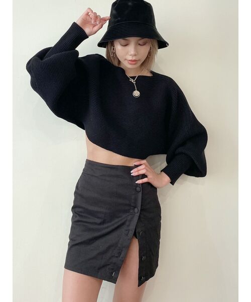 GYDA（ジェイダ）の「オープンスリットスカートライクショーパン（スカート・レディース・ブラック/オリーブ・FREE）」の10枚目の写真