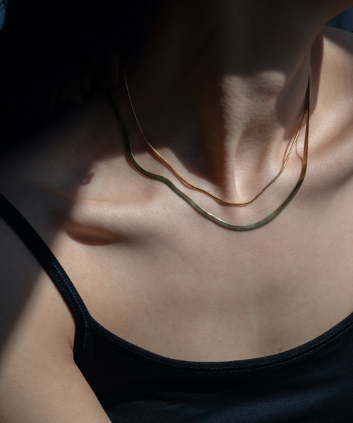 CENE(セネ)の「【CENE】セネ/1mmスネークチェーン ネックレス/39cm(ネックレス・レディース・ゴールド/ピンクゴールド・FREE)」の10枚目の写真