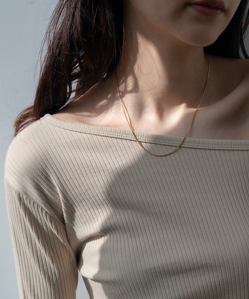 CENE(セネ)の「【CENE】セネ/1mmスネークチェーン ネックレス/39cm(ネックレス・レディース・ゴールド/ピンクゴールド・FREE)」の12枚目の写真