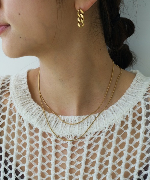 CENE(セネ)の「【CENE】セネ/1mmスネークチェーン ネックレス/39cm(ネックレス・レディース・ゴールド/ピンクゴールド・FREE)」の13枚目の写真