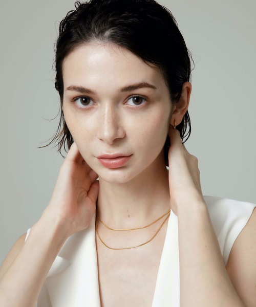 CENE(セネ)の「【CENE】セネ/1mmスネークチェーン ネックレス/39cm(ネックレス・レディース・ゴールド/ピンクゴールド・FREE)」の19枚目の写真