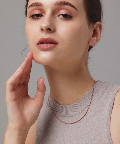 CENE(セネ)の「【CENE】セネ/1mmスネークチェーン ネックレス/39cm(ネックレス・レディース・ゴールド/ピンクゴールド・FREE)」の18枚目の写真