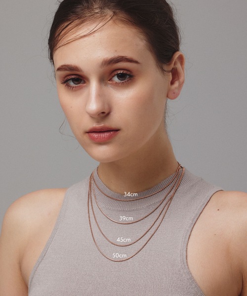 CENE(セネ)の「【CENE】セネ/1mmスネークチェーン ネックレス/39cm(ネックレス・レディース・ゴールド/ピンクゴールド・FREE)」の16枚目の写真
