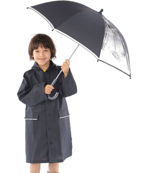 SHIPS(シップス)の「SHIPS KIDS:<一面透明仕様>長傘(長傘・キッズ・ネイビー/グリーン・LARGE/MEDIUM)」の2枚目の写真