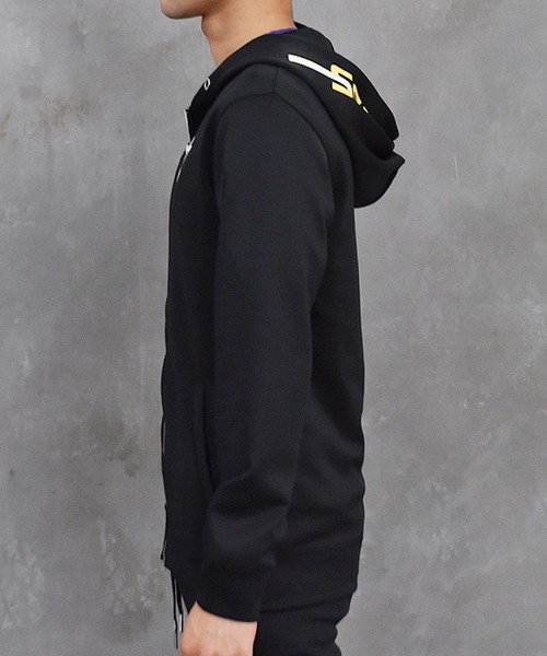 フードロゴストレッチzipパーカー トレーニングウェア スポーツウェアブランド パーカー Somediff サムディフプラス のファッション パーカー トップス Somediff