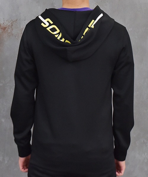 フードロゴストレッチzipパーカー トレーニングウェア スポーツウェアブランド パーカー Somediff サムディフプラス のファッション パーカー トップス Somediff