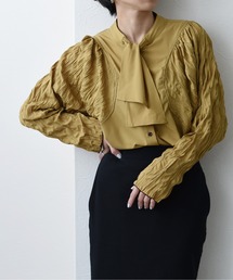 プリーツワッシャースリーブドルマンTOPS