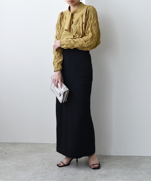 セール】プリーツワッシャースリーブドルマンTOPS（シャツ