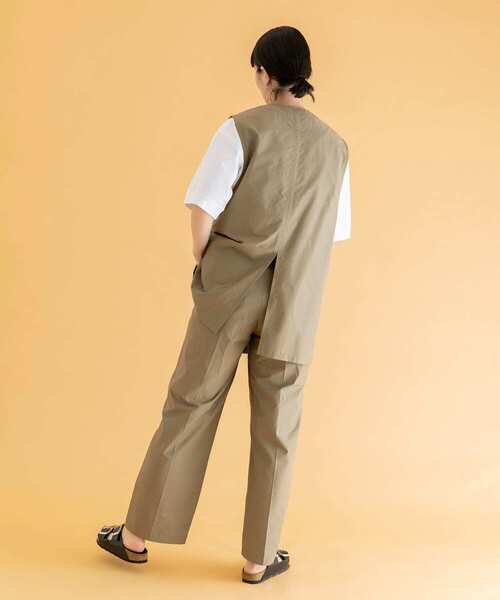 unify(ユニファイ)の「UNIFY Cotton Nylon Slacks(その他パンツ・レディース・ベージュ/ネイビー・ONE)」の3枚目の写真