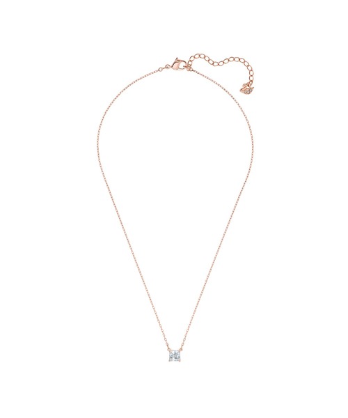 SWAROVSKI（スワロフスキー）の「【公式】【スワロフスキー】Stilla Attract ネックレス, スクエア・カット, ホワイト, ローズゴールドトーン・プレーティング（ネックレス・レディース・ゴールド系・ONE SIZE]）」の3枚目の写真