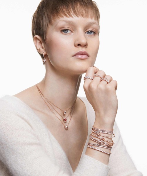 SWAROVSKI（スワロフスキー）の「【公式】【スワロフスキー】Stilla Attract ネックレス, スクエア・カット, ホワイト, ローズゴールドトーン・プレーティング（ネックレス・レディース・ゴールド系・ONE SIZE]）」の20枚目の写真