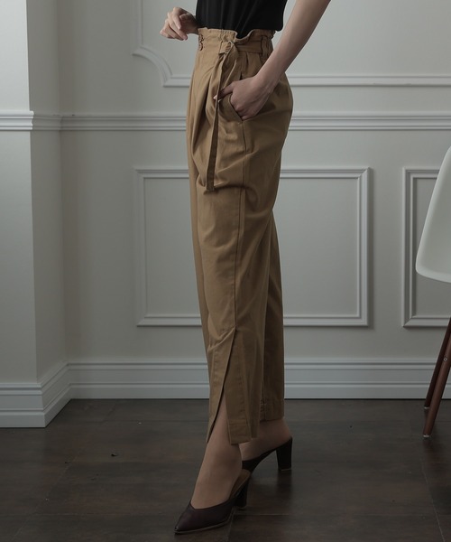 ElegChic(エレグシック)の「裾ベンツハイウエストワイドパンツ(その他パンツ・レディース・ブラック/カーキ/ベージュ・4L/L/XXL/XL/M)」の9枚目の写真