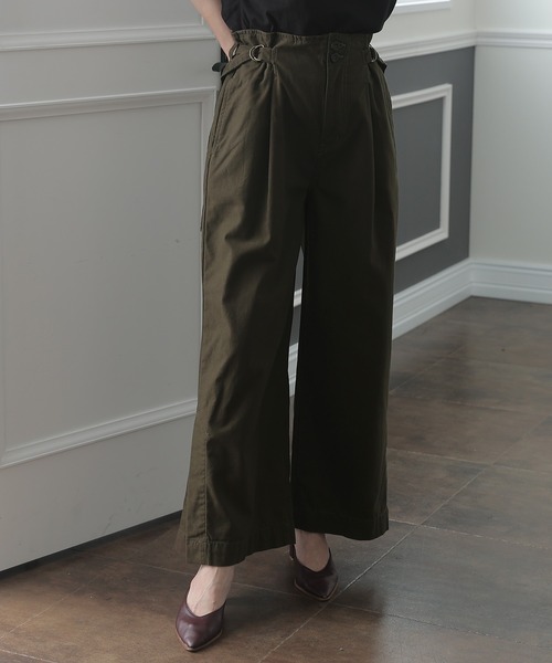 ElegChic(エレグシック)の「裾ベンツハイウエストワイドパンツ(その他パンツ・レディース・ブラック/カーキ/ベージュ・4L/L/XXL/XL/M)」の12枚目の写真