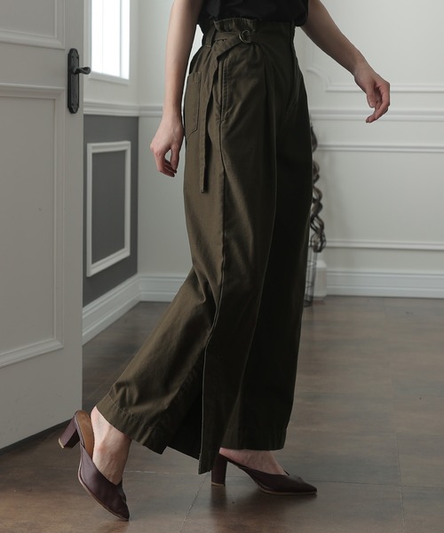 ElegChic(エレグシック)の「裾ベンツハイウエストワイドパンツ(その他パンツ・レディース・ブラック/カーキ/ベージュ・4L/L/XXL/XL/M)」の13枚目の写真