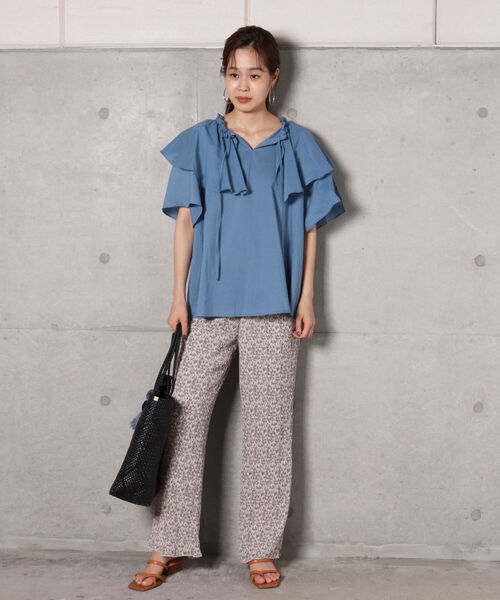 fredy repit（フレディレピ）の「【WEB限定】ボリュームフリルブラウス（シャツ/ブラウス・レディース・ブラック/ブラック系その他3/ブルー・38）」の5枚目の写真