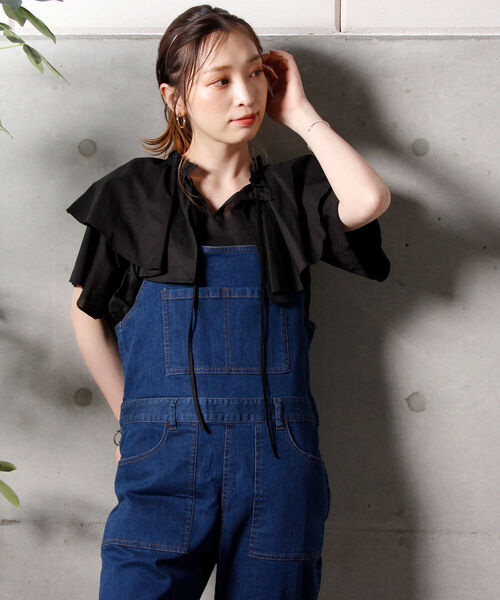 fredy repit（フレディレピ）の「【WEB限定】ボリュームフリルブラウス（シャツ/ブラウス・レディース・ブラック/ブラック系その他3/ブルー・38）」の9枚目の写真