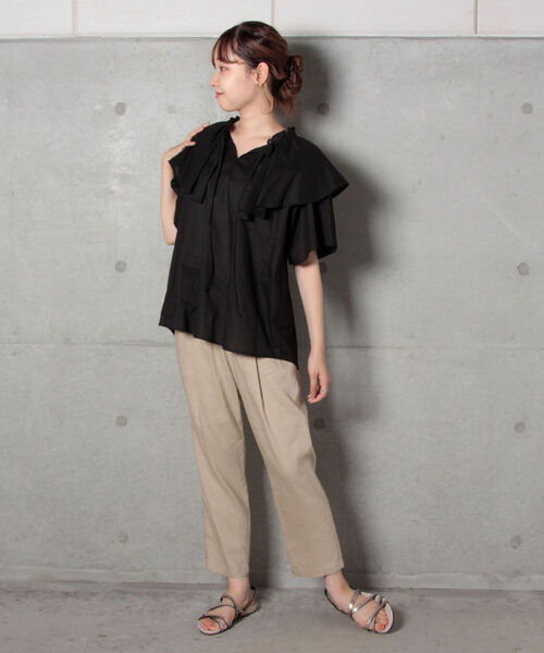 fredy repit（フレディレピ）の「【WEB限定】ボリュームフリルブラウス（シャツ/ブラウス・レディース・ブラック/ブラック系その他3/ブルー・38）」の17枚目の写真