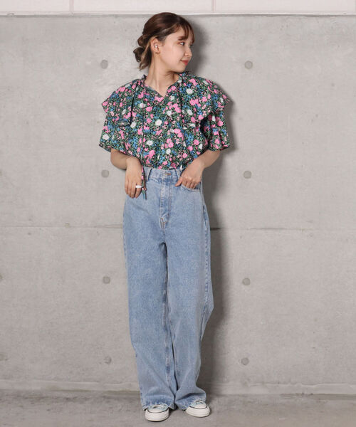 fredy repit（フレディレピ）の「【WEB限定】ボリュームフリルブラウス（シャツ/ブラウス・レディース・ブラック/ブラック系その他3/ブルー・38）」の18枚目の写真