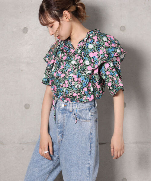 fredy repit（フレディレピ）の「【WEB限定】ボリュームフリルブラウス（シャツ/ブラウス・レディース・ブラック/ブラック系その他3/ブルー・38）」の21枚目の写真